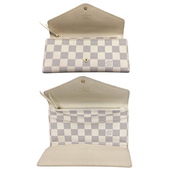 Louis Vuitton Damier Azur Portefeuille Josephine Trifold Long Wallet with Pouch - Picture 3 of 6